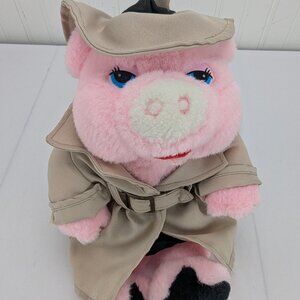 Vintage Commonwealth Touchables Lucille Sexy Detective Pig Plush 11" Stuffed Toy
